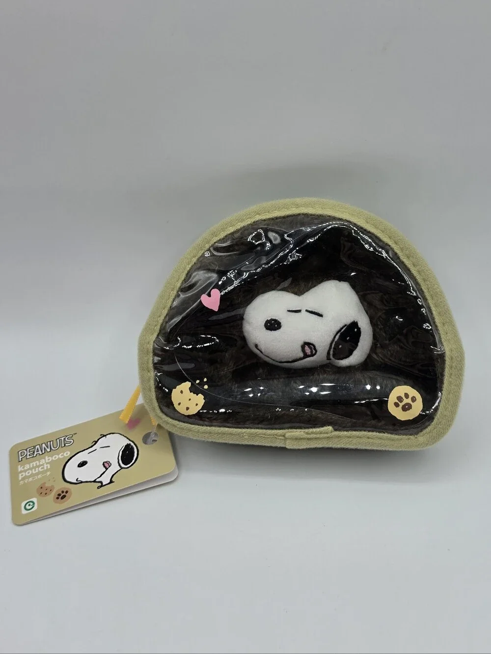 Peanuts Snoopy Plush Accessories Makeup Pouch Green White